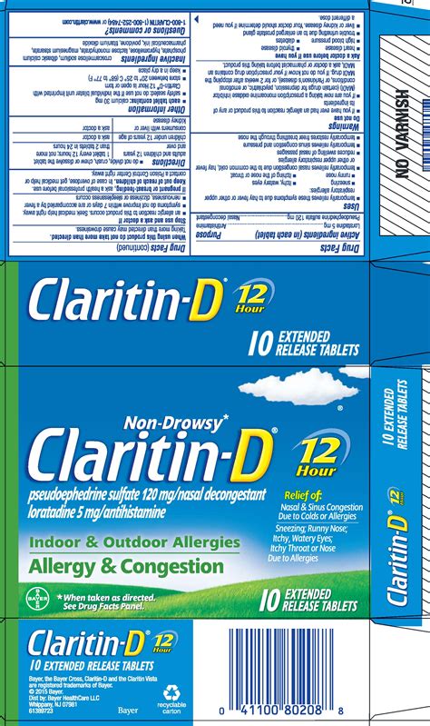 NDC 11523-7162 Claritin-d 12 Hour Tablet, Extended Release Oral