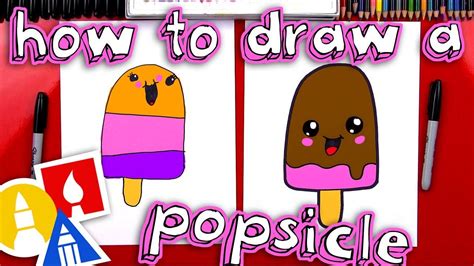 How To Draw A Cartoon Popsicle | Art for kids hub, Art drawings for ...