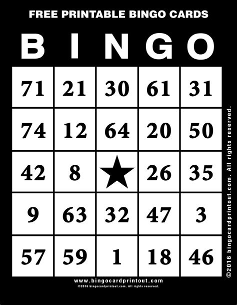 Free Printable Bingo Cards - BingoCardPrintout.com