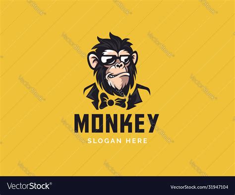 Monkey mascot logo Royalty Free Vector Image - VectorStock