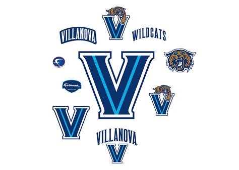 Villanova Wildcats - Logo Assortment Wall Decal | Shop Fathead® for Villanova Wildcats Wall Graphics