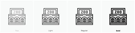 zoo icon. Thin, Light, Regular And Bold style design isolated on white background 27796497 ...