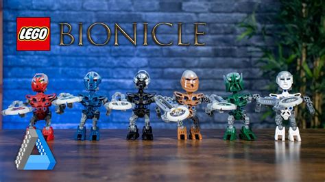 LEGO Bionicle Matoran Of Metru Nui Set 8607-8612 Complete With Glow ...