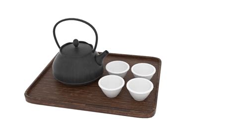 3D japanese art teapot set - TurboSquid 1194375