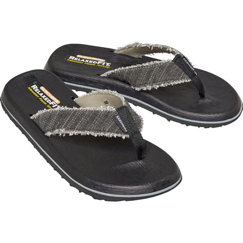 Buy SKECHERS Mens Tantric Salman Flip Flops Black