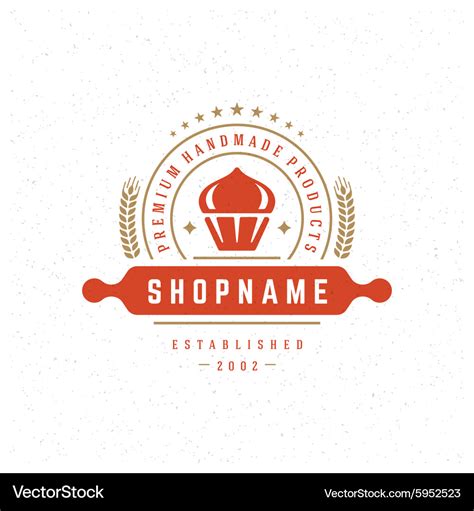 Bakery shop logo design element Royalty Free Vector Image