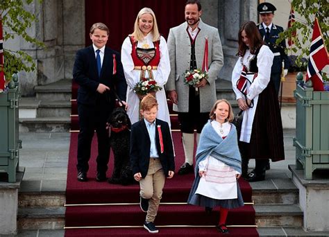 The traditional children's parade was greeted by Norwegian Royal Family