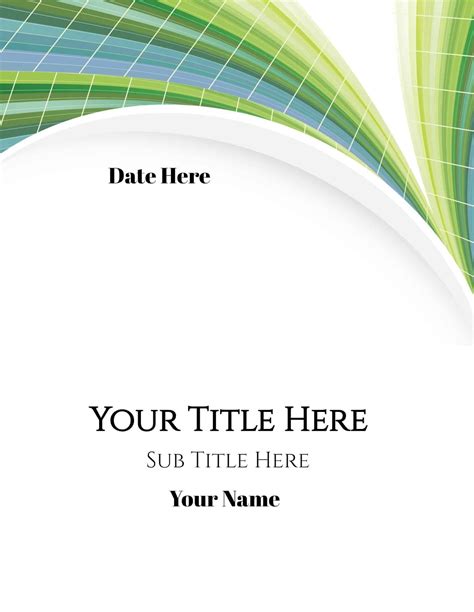 Free printable cover pages that you can edit online. Add your own text ...