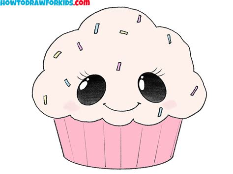 How to Draw a Cute Cupcake - Easy Drawing Tutorial For Kids