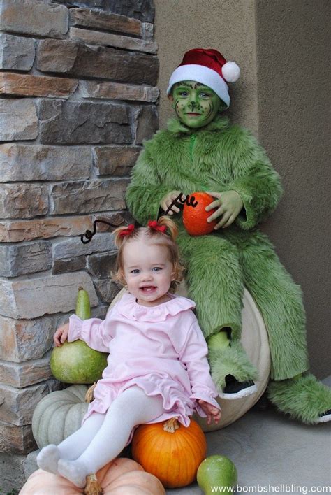 Sibling Halloween Costume, The Grinch--Bombshell Bling | Kids grinch costume, Sibling halloween ...