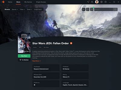 Origin Gaming Platform Redesign Concept by Danyl P. on Dribbble