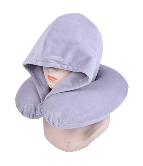 Bookisbunny - Memory Foam Warm Hoodie U Shaped Travel Pillow Neck ...