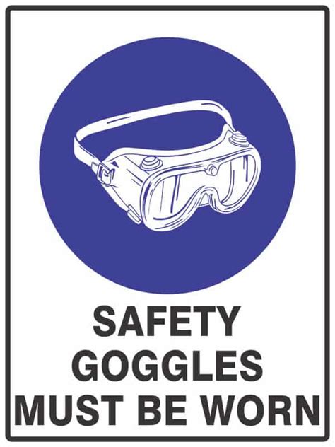 Safety Goggles Must Be Worn Sign Mandatory Signs | Signsmart