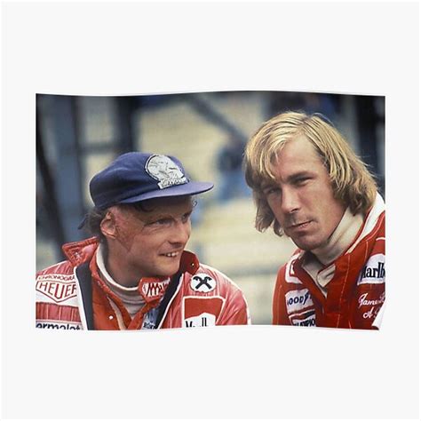 "Niki Lauda James Hunt Rivalry Ferrari F1 Poster" Poster for Sale by F1 ...