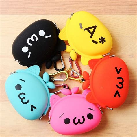 Kaomoji Nekomimi Cat Ears Silicone Pouches | Cat ears, Cute coin purse, Nekomimi