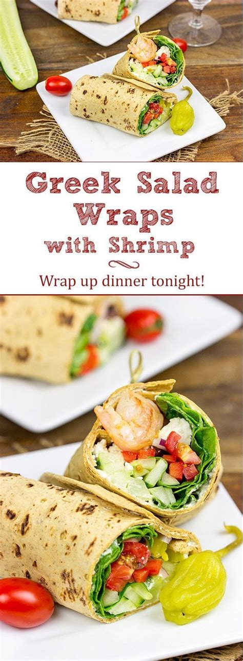 Greek Salad Wraps with Shrimp | Wrap up dinner tonight!