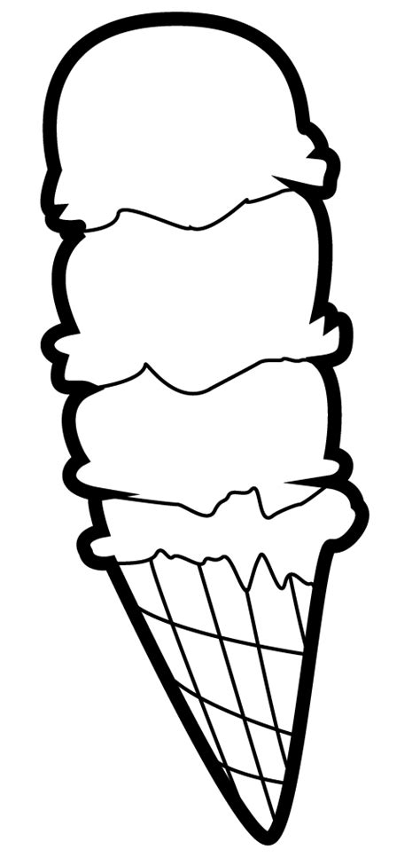 Ice Cream Sunday Outlines - ClipArt Best