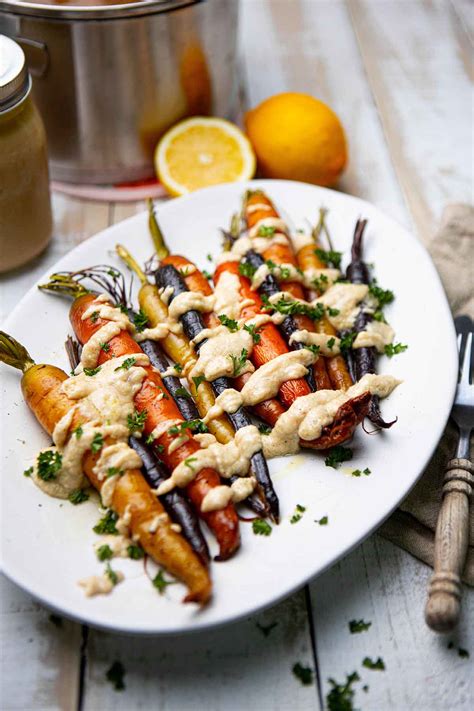 Roasted Heirloom Carrots with Lemon Tahini » Joyful Dumplings