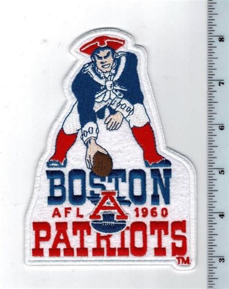 Boston Patriots AFL 5" High Patch Patriot 1960 Retro New England Throwback Logo | eBay