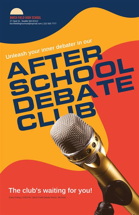 After School Debate Club Poster in Illustrator, Word, PSD, Publisher ...