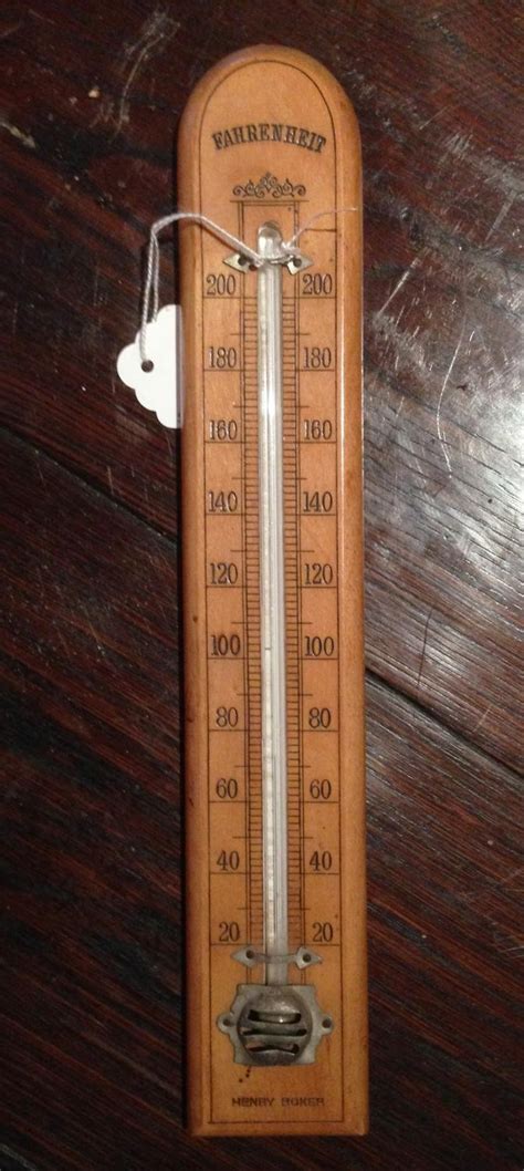 Antique Boxwood Thermometer