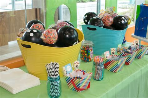 Rainbow party candy stand and bowling ball goody bags! | Candy party, Candy stand, 12th birthday