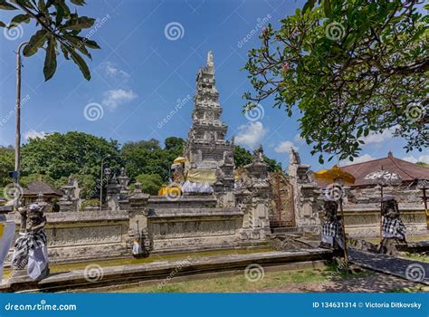 Hindu Temple in Denpasar, Bali Stock Photo - Image of exterior ...