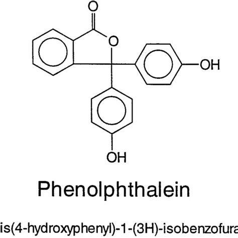 Molecular structure of phenolphthalein:... | Download Scientific Diagram