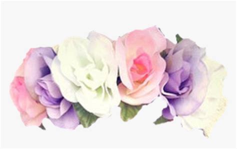 Flowers Flower Floral Crowns Crown Roses Rose - Aesthetic Flower Crown Transparent, HD Png ...