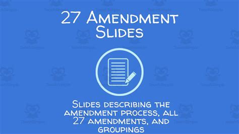 27 Amendments Presentation + Chart by Teach Simple