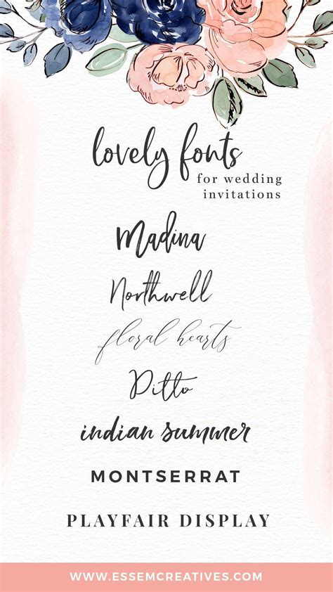 My favorite fonts for wedding invitation designs - Essem Creatives ...