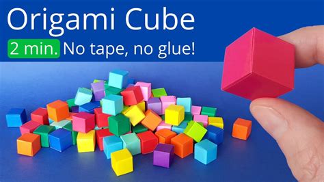 2 Minute Easy Origami Cube Tutorial 🧊 Paper Cube Craft to Make Minecraft Blocks or Lego Bricks ...