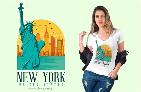 New York City T-Shirt Design Vector Download