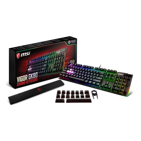 MSI Mechanical Gaming Keyboard RGB LED Backlit - VIGOR GK80 CR - MX Red | Falcon Computers