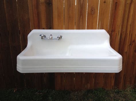 Antique Farmhouse Sink With Drainboard