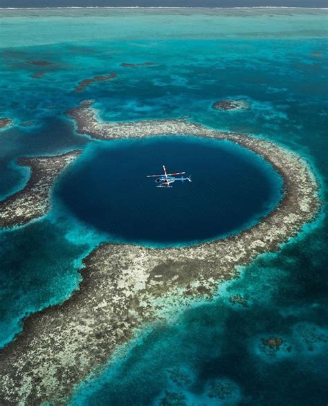 aerial view, Blue Hole Belize | Reisebilder, Belize, Blaues loch