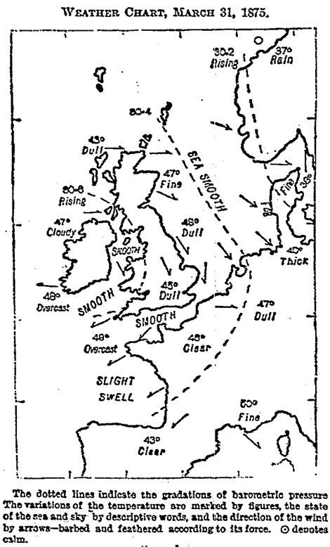 The first newspaper weather map was published in The Times by Francis ...