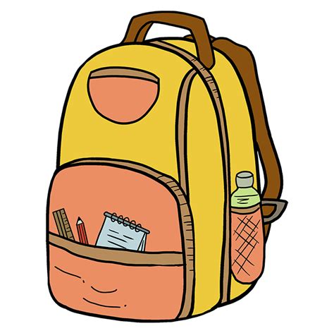 How to Draw a Backpack - Really Easy Drawing Tutorial