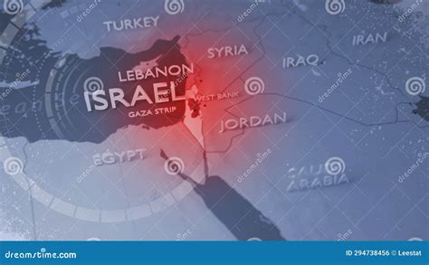 Israel-Palestine Conflict: Political Map Highlighting West Bank and ...