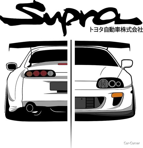 «Toyota Supra MK IV - CarCorner» de Car-Corner | Redbubble | Toyota ...