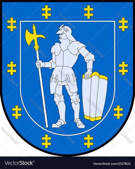 Coat of arms alytus county in lithuania Royalty Free Vector