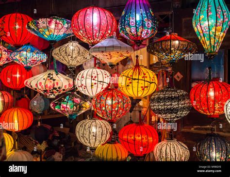 Asian lanterns in international lantern festival in Vietnam Stock Photo ...