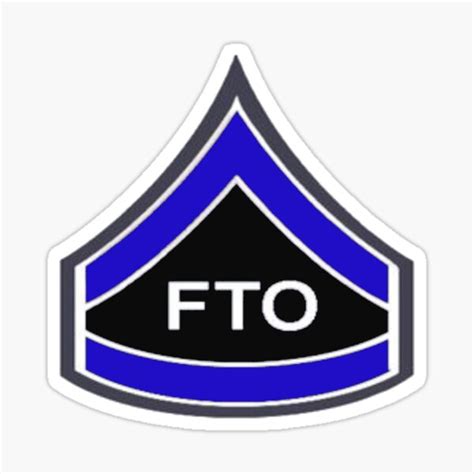 "FTO Field Training Officer" Sticker for Sale by lawrencebaird | Redbubble