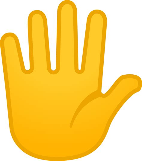 "raised hand with fingers splayed" Emoji - Download for free – Iconduck