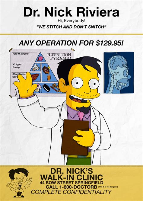 The Simpsons Dr Nick Riviera Art Print A6 - Etsy