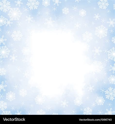 Christmas frozen background with snowflakes Vector Image