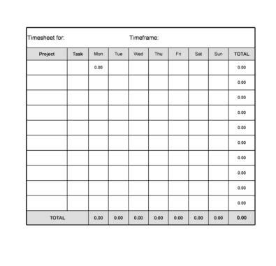 40 Free Timesheet Templates [in Excel] ᐅ TemplateLab