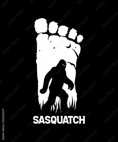 Bigfoot Concept Illustration Bigfoot logo t-shirt vector design Stock ...