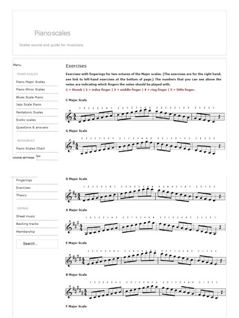 Piano scales exercises - practice scales with both hands | PDF