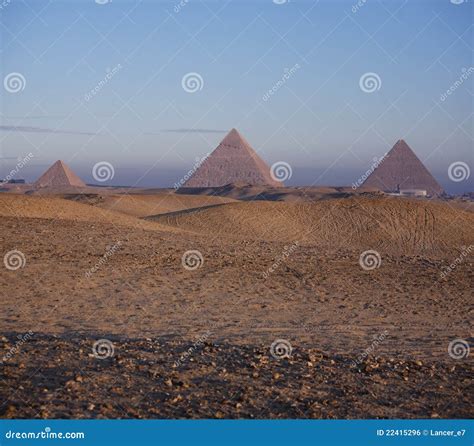 The Pyramids of Giza at Sunrise Stock Photo - Image of bizzare, sand: 22415296